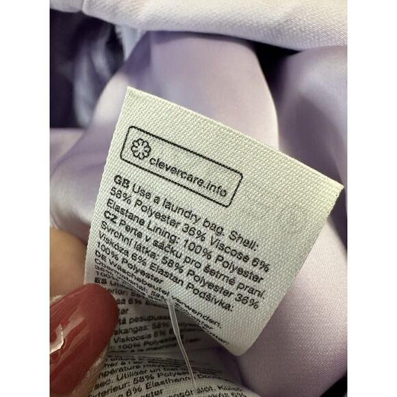 NWT & OTHER STORIES Structured Padded Shoulder Jumpsuit Lilac sz 6 - Picture 9 of 10